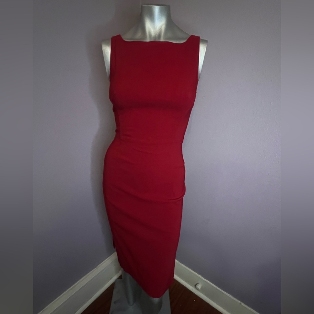 Express Bold Red Midi Dress